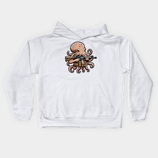 Tactical Octopus Adventure Tee: Where Intelligence Meets Style Kids Hoodie